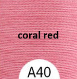 Polyester gewachst (1) - coral red - 0.35mm (A40)