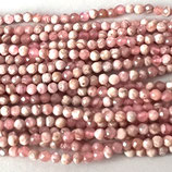 Mineralien·Perlen (1S) - Rosa Rhodochrosit - facettiert ~2.5mm (890717)