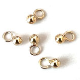 925 Anhänger () - Kugel 3mm - 14k vergoldet (4726) -