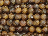 Mineralien·Perlen (1S) - Tigerauge facettiert - ~4.1mm (871541)