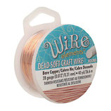 Handwerkdraht DS (1R) - Bare Copper 28ga - DS Rund (076)