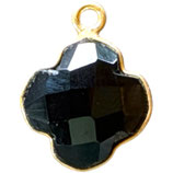 925 Anhänger Klee (1) - Onyx - ~12mm (MG1220)