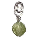 925 Peridot Charm (1) - facettiert - ~3.5mm (891210)
