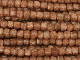 Goldfluss·Würfel (1S) - braun facettiert - ~2.4mm (311803)