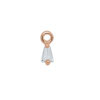 Anhänger Winzig () - mit Strassstein - 2x4mm rosé (97793) -