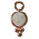 Mini Anhänger () - 4mm Rbw Mondstein - rosé (MR4001) -