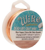 Handwerkdraht DS (1R) - Bare Copper 18ga - DS Rund (085)