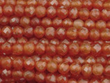 Mineralien·Perlen (1S) - Karneol facettiert - ~3mm (871633)