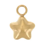 Anhänger Stern (1) - 5.5mm Edelstahl - golden (500063)