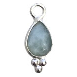 Mini Tropfen () - 6x4mm Larimar - verziert (MS4031) -