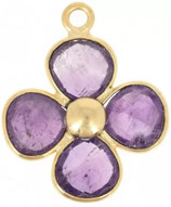 Anhänger Blume (1) - Amethyst - ~16mm (MG1608)