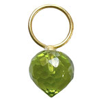 925 Zwiebel () - Peridot Quarz - vergoldet ~8mm (MG8015) -