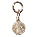 Citrin Charm (1) - facettiert goldfilled - ~4mm (891208)