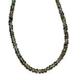 Mineralien·Rondellen (1S) - grüner Saphir facettiert - ~2.8/3.8mm (891917)