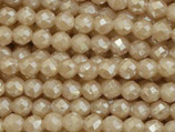 Glas·Perlen (1S) - Beige facettiert - ~3mm (311852)