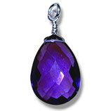 925 Lila Amethyst Quarz (1) - Anhänger facettiert - ~10x14mm (910150)