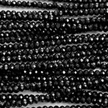 Mineralien·Perlen (1S) - Schwarzer Onyx - facettiert ~2.3mm (891562)