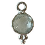 925 Anhänger () - 6mm Aquamarin - verziert (MS6032) -
