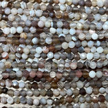 Mineralien·Perlen (1S) - Botswana Achat - facettiert ~3.4mm (891937)