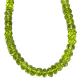 Mineralien·Rondellen (1S) - Peridot - facettiert ~4.5/6.5mm (891914)