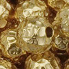Perlen (10) - ~8mm Edelstahl - golden gehämmert (451345)