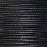 Polyester gewachst (1) - 0.6mm Black - FLACH (MSZ608)