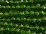 Glas·Rondellen (1S) - Dark Moss facettiert - ~2x3mm (311959)