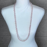 Rosenquarz Granat Kette (8355)