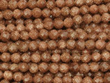 Goldfluss·Perlen (1S) - braun facettiert - ~3mm (311801)