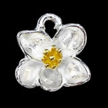 925 Orchidee (1) - 9x10mm mit - goldener Polle (2909)