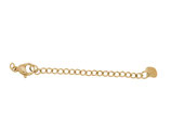 Verlängerungskettchen (10) - 7mm mit Herzchen - Edelstahl golden (97897)