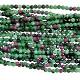 Mineralien·Perlen (1S) - Rubin Zoisit facettiert - ~3.1mm (891729)