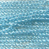 Mineralien·Perlen (1S) - Himmelblau Topas - facettiert ~4mm (891505)