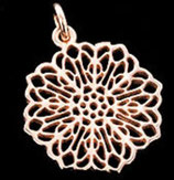 925 Anhänger (1) - Mandala 18.5mm - rosé vergoldet (5663)