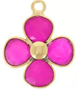 Anhänger Blume (1) - Pink Chalzedon  - ~16mm (MG1603)