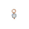 Anhänger Rund () - mit Strassstein - 3mm rosé (97811) -