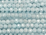 Zirkonia·Perlen (1S) - Pastellblau facettiert - ~3mm (311774)