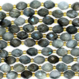 Mineralien·Olive (1S) - Falkenauge facettiert - ~6x8mm (891948)