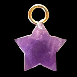 925 Stern Anhänger (1) - 10mm Amethyst (STS006)