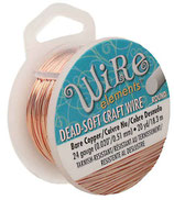 Handwerkdraht DS (1R) - Bare Copper - 22ga DS Rund (079)