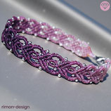 Makramée Armband (1) - Violett (30083)