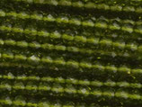 Glas·Perlen (1S) - Olive facettiert - ~2mm (311854)