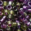 Miyuki Delicas 11/0 - Purple - Green (991·B10)