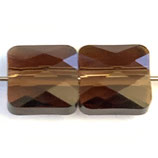 5053 Mini Square (6) - 8mm, Smoked Topaz