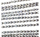 Süsswasserperlen (1S) - ca. 3x3.5mm grau (200171)