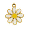 Anhänger Blume (1) - Edelstahl golden - 11mm (451330)
