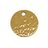 Anhänger Plättchen (20) - 6mm Edelstahl - golden (97910)