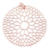 925 Anhänger (1) - Mandala 30mm - rosé vergoldet (5668)