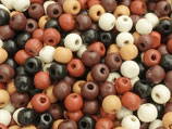 Holz·Perlen (20g) - Farbmix - ~8.5mm (92330)
