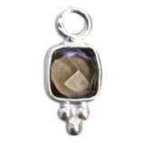 Mini Kissen () - 4mm Rauchquarz - verziert (MS4054) -